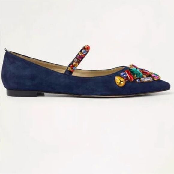 Boden Amy embellished rhinestone ballet flat 41 9.5 - Picture 2 of 9